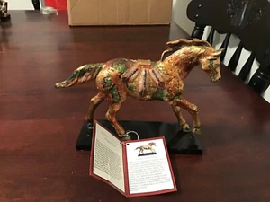 Spur der bemalten Ponys Golden Feather Pony von Künstlerin Lynn Bean 1E/2183 - selten! - Bild 1 von 3