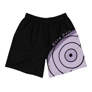 Pantalones cortos de manga manga de anime atlético para hombre Pain Rinnegan Naruto de 6,5" entrepierna - Imagen 1 de 9