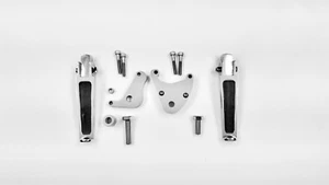Yamaha FJR1300 Mounting Plates and Folding Highway Pegs, Chrome Finish - Kit - Picture 1 of 10