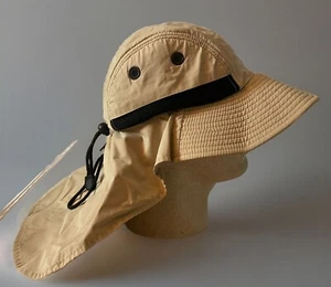 Adams SUNBLOCK 45+ UV Beach Sun Hat Cap With Pocket Neck Flap Cotton/Nylon - Picture 1 of 12