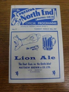 28/03/1967 Preston North End v Rotherham United (Light Crease, Faint Marking). - Picture 1 of 1