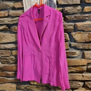 Size 10 STAPLE 100% Silk pink blazer
