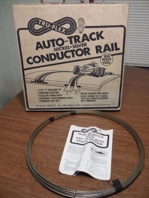 Vintage Slot Car Track Silver Nickle Replacement Rail Conductor Part Repair  - Image 1 of 4