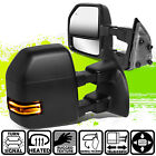 Black Power Heated Led Signal Side Towing Mirrors For F250-550 Super Duty 08-16