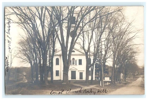1906 Congregational Church Rocky Hill CT RPPC Street View Dirt Roads - Bild 1 von 4