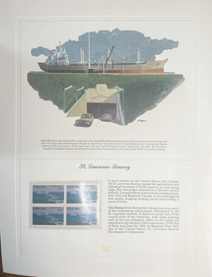 Top Notch SN 2091 MNH Blk of 4 Commemorative Society Panel- St Lawrence Seaway - Image 1 of 1