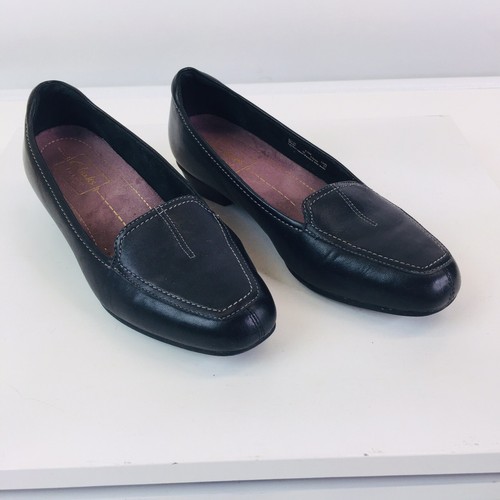 Mocassino da donna Clarks Timeless in pelle nera con slip on 6 5 M