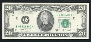 FR. 2076-B* 1988-A $20 *STAR* FRN FEDERAL RESERVE NOTE NEW YORK, NY GEM UNC (F) - Picture 1 of 2