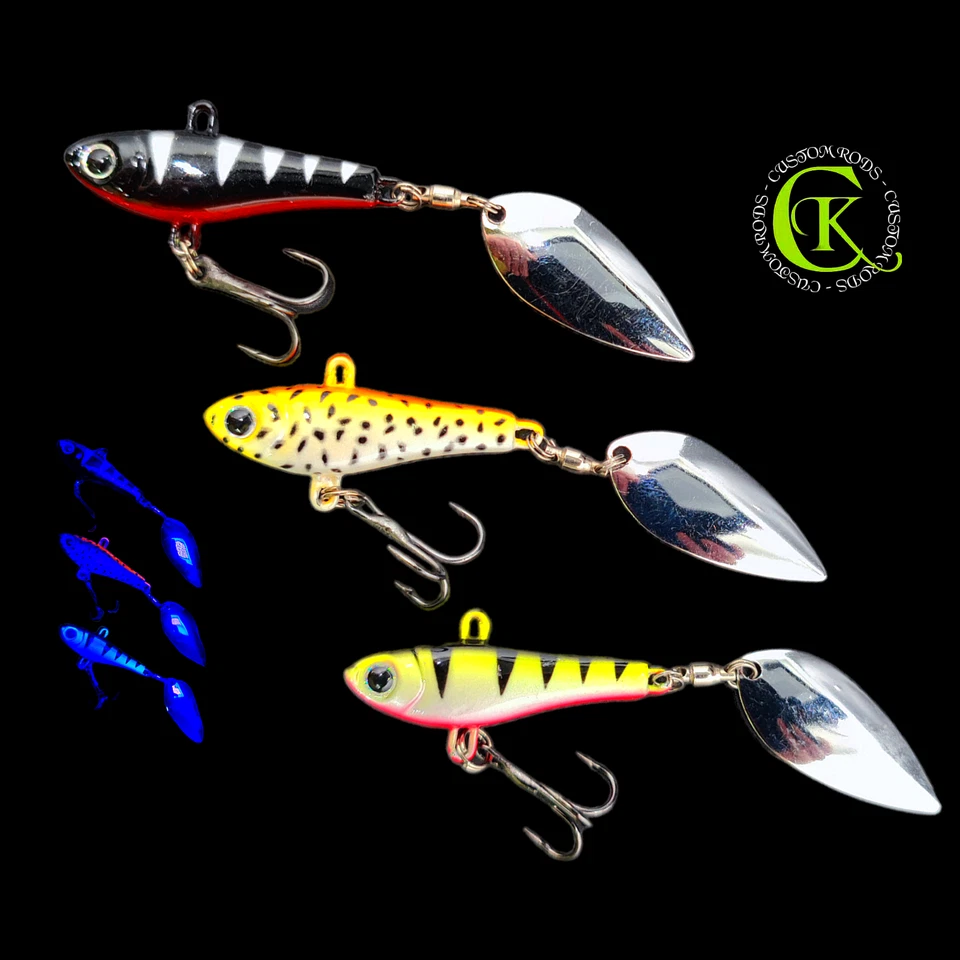 3x 20g JigSpin SpinnBait Chatterbait Kunstköder Jig Master Spin Mad Hecht Zander - Bild 1 von 1