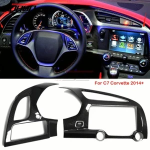 Carbon Console Dashboard Navi Display Panel For Corvette C7 Stingray Z06 ZR1 14+ - Picture 1 of 10