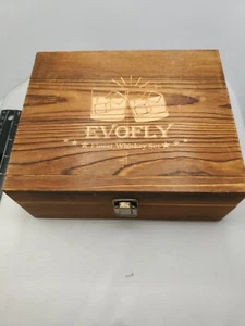 Evofly Whisky Steine Holzkiste NUR BOX KEINE Gläser 8,5" x 7" x 3,5" - Bild 1 von 8
