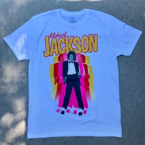 *New* Michael Jackson Retro White Cotton Men’s Tee - Bild 1 von 6