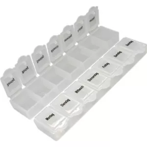 Tablettenbox für 7 Tage mit Klickverschluss 15cm Pillenbox Pillendose Tabletten - Bild 1 von 1