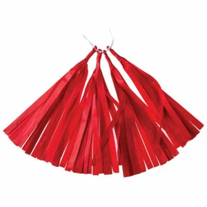 4 Pack | Tissue Paper Tassel Set (Red, Pre-Folded EZ-Fold) - Picture 1 of 3