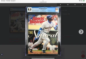 May 7 1990 Ken Griffey Jr. NEWSSTAND Sports Illustrated CGC 8.5 - Picture 1 of 3