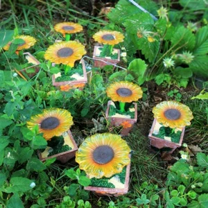 8x Außen LED Solar Blumen Steh Deko Lampen Garten Leuchte Blüten Veranda Hof Weg - Bild 1 von 6