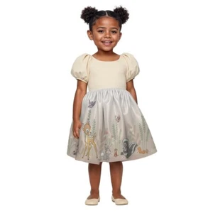 Disney Character Bambi Kid Girls' Satin Dress Size 5,6 - Picture 1 of 4