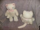 New White  10" Plush Cat Movable Arms And Legs Stand Or Sit 1 Pc