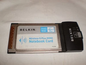 Tarjeta inalámbrica para portátil Belkin inalámbrica G Plus Mimo F5D9010 125 Mbps 2,4 GHz PCMCIA - Imagen 1 de 5