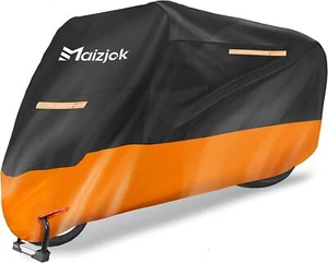 Maizjok Motorbike Cover Waterproof Outdoor Motorcycle Cover 210D Polyester Rain - Picture 1 of 6