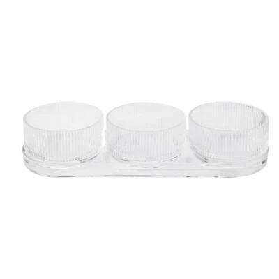 Stelton Tapas Set Pilastro, coupes avec plat de service, verre, transparent, ... - Photo 1/2