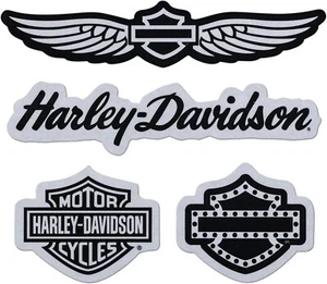 Harley-Davidson Reflective Decals, 4 pieces, Bar & Shield, Wings, H-D Script - Picture 1 of 3
