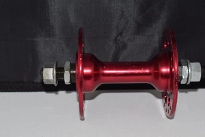 Jou Yu buje delantero brida alta estampada K83 36h anodizado rojo nuevo de lote antiguo bmx vieja escuela - Imagen 1 de 7