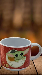 Star Wars The Mandalorian Baby Yoda Grogu Coffee Mug Galerie Collectible 12oz - Picture 1 of 12