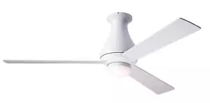 Modern Fan Company Altus Gloss White 52" Flush Ceiling Fan with LED Light - Picture 1 of 1