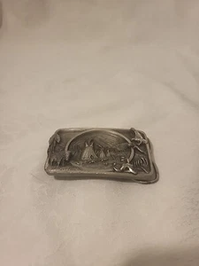 American Indian Glory Life Spirit Tribute Belt Buckle Vtg 1983 Siskiyou. L-27 - Picture 1 of 6