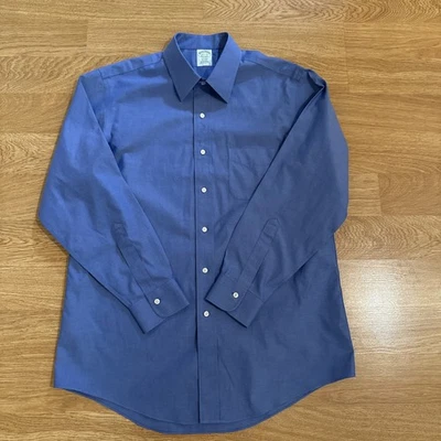 Brooks Brothers Men’s Shirt Blue Size 16.5-33 MILANO Non Iron 100% Supima Cotton - Image 1 of 4