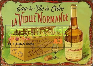 LA VIEILLE NORMANDE Pacy sur Eure 27 - Eau de Vie de Cidre-Poster A3 Plastifié - Bild 1 von 24