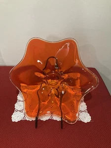 Cachi in vetro vichingo con bordo in cristallo 13 in vetro artistico arruffato MCM - Foto 1 di 6