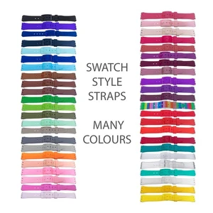 Silicone Watch Strap Replacement 17mm Soft Jelly Rubber Strap - Picture 1 of 72