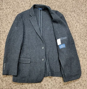 Brooks Brothers REGENT Two Button Sport Coat Blazer Men's 42 S Black WOOL Nylon - Picture 1 of 7