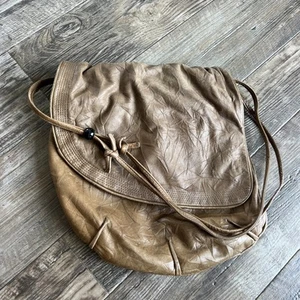 Brio 80er Vintage braun Leder Schulter Klappe über Handtasche/Tasche Beuteltasche - Bild 1 von 11