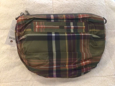 Bandolera plisada Lug Scuffle en otoño a cuadros con bolsa de discoteca - ¡Difícil de encontrar!  ¡NUEVO CON ETIQUETAS!! Foto 1 de 4
