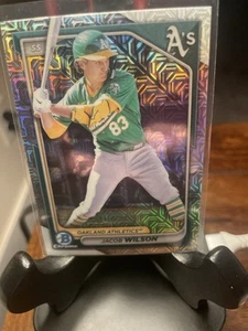 2024 Bowman Chrome - Prospects Jacob Wilson #BCP-205 Mojo Refractor (RC) - Imagen 1 de 2