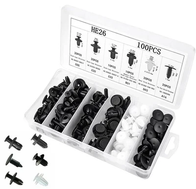 100x For Nissan Fastener Box Set Bumper Fender Liner Push Type Retainer Clips - Image 1 of 4