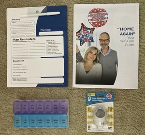 Welcome Home Set aus Krankenhaus mit 7 Tagen Pillen Organizer | Kuppel Nachtlicht - Bild 1 von 5