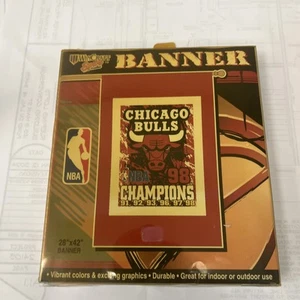 VINTAGE WINCRAFT SPORTS CHICAGO BULLS 1998 NBA CHAMPIONS BANNER ( 28” X 42") NEW - Picture 1 of 3