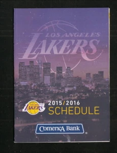 2015-16 Los Angeles Lakers Pocket Schedule Comerica Bank - Picture 1 of 2