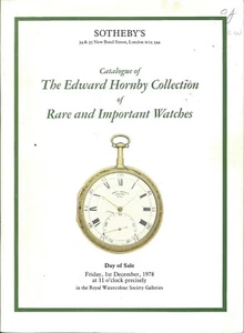 RARE - SOTHEBY'S Hornby Collection Watches Breguet Cameel Auction Catalog 1978 - Picture 1 of 1