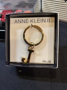 Vintage Anne Klein II Schlüsselanhänger goldfarben Buchstabe J mit Box - Bild 1 von 6