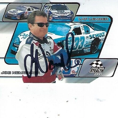 JOE NEMECHEK SIGNED 2001 PRESS PASS STEALTH #14 - NASCAR - Image 1 of 1