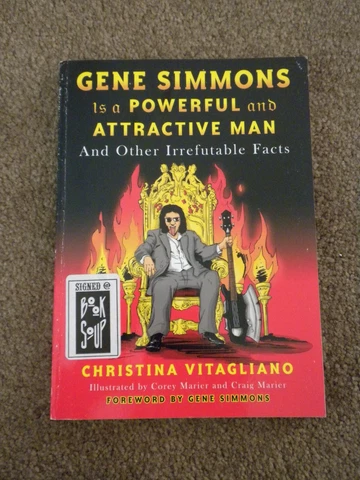 Gene Simmons is a Powerful & Attractive Man Autographed Book, Kiss COA Mueller Cover