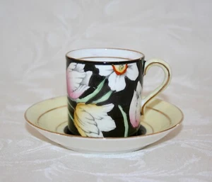 Seltene Paragon Double Warrant "Narzisse" Zitrone Bone China Demitasse Tasse & Untertasse - Bild 1 von 11