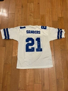 DEION SANDERS Dallas COWBOYS Football VINTAGE Starter XL Size 52 Jersey NFL Read - Picture 1 of 3