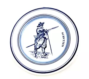 VINTAGE BLUE & WHITE DELFT PLATE 16 cms Legermuseum Delft -Soldier- - Picture 1 of 2