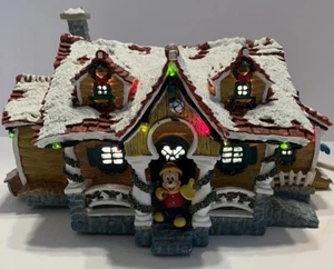 Disney Danbury Mint Christmas Toon Town Mickey Mouse House Working No Box Read - Bild 1 von 12
